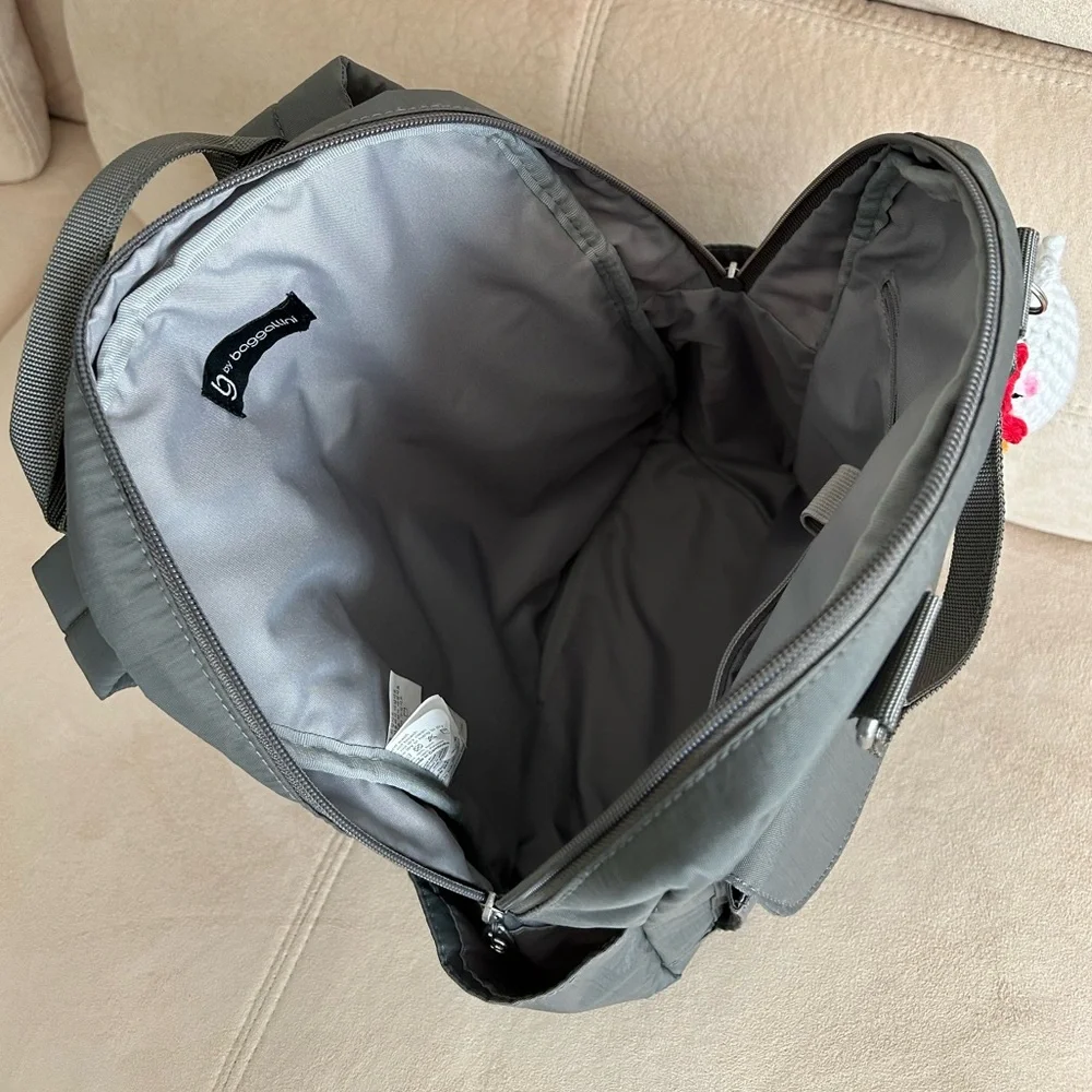 Baggallini Work Travel Backpack with Luggage Sleeve, Double Handles